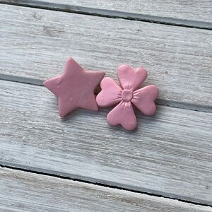 Handmade Polymer Clay Star and Flower Pins